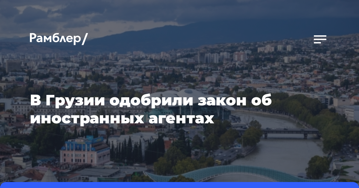 В Грузии одобрили закон об иностранных агентах