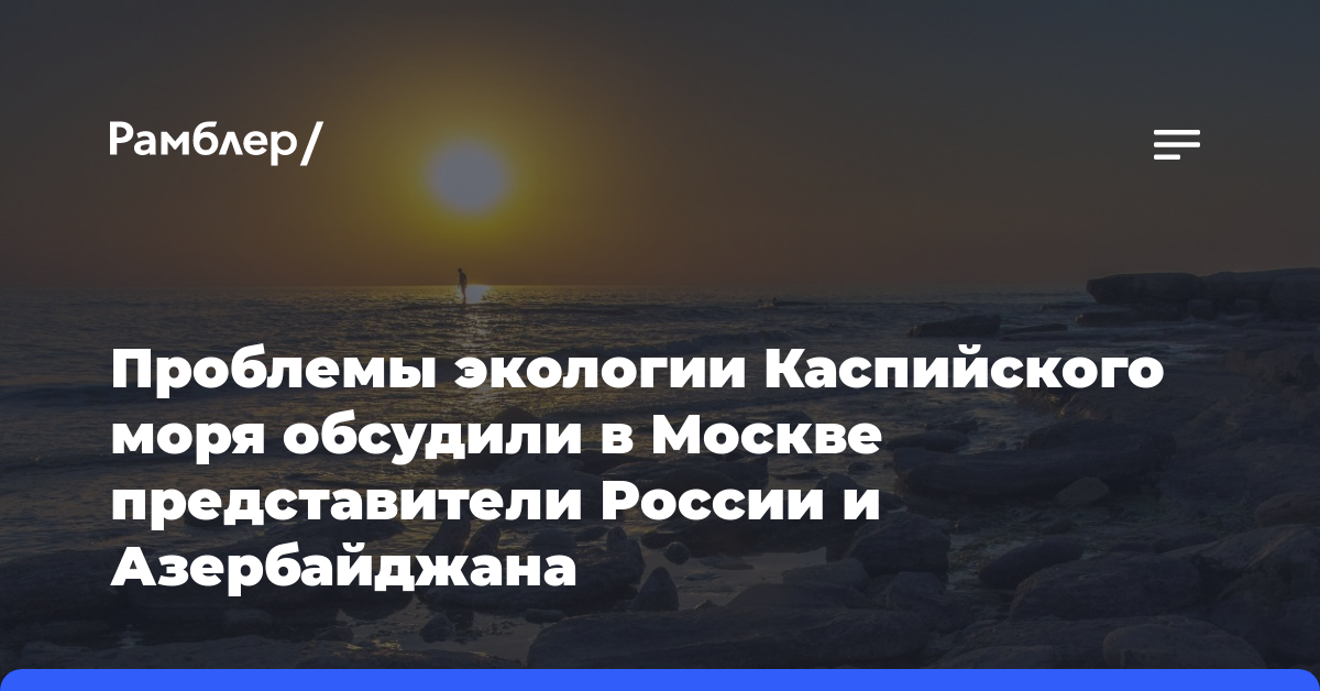 Проблемы экологии Каспийского моря обсудили в Москве представители России и Азербайджана
