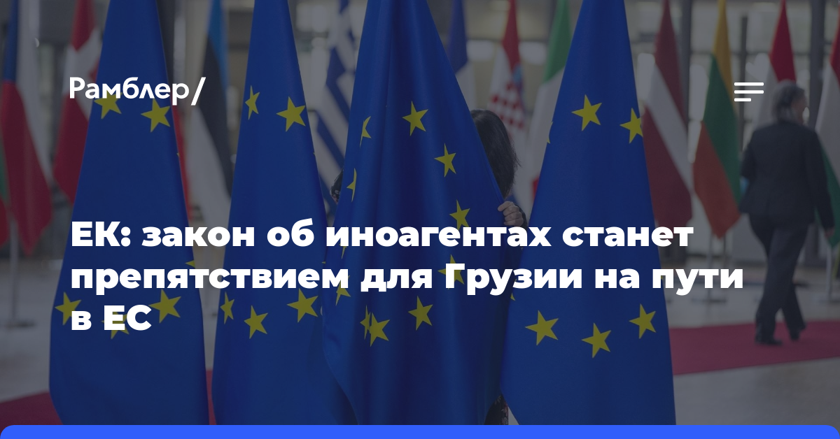 ЕК: закон об иноагентах станет препятствием для Грузии на пути в ЕС