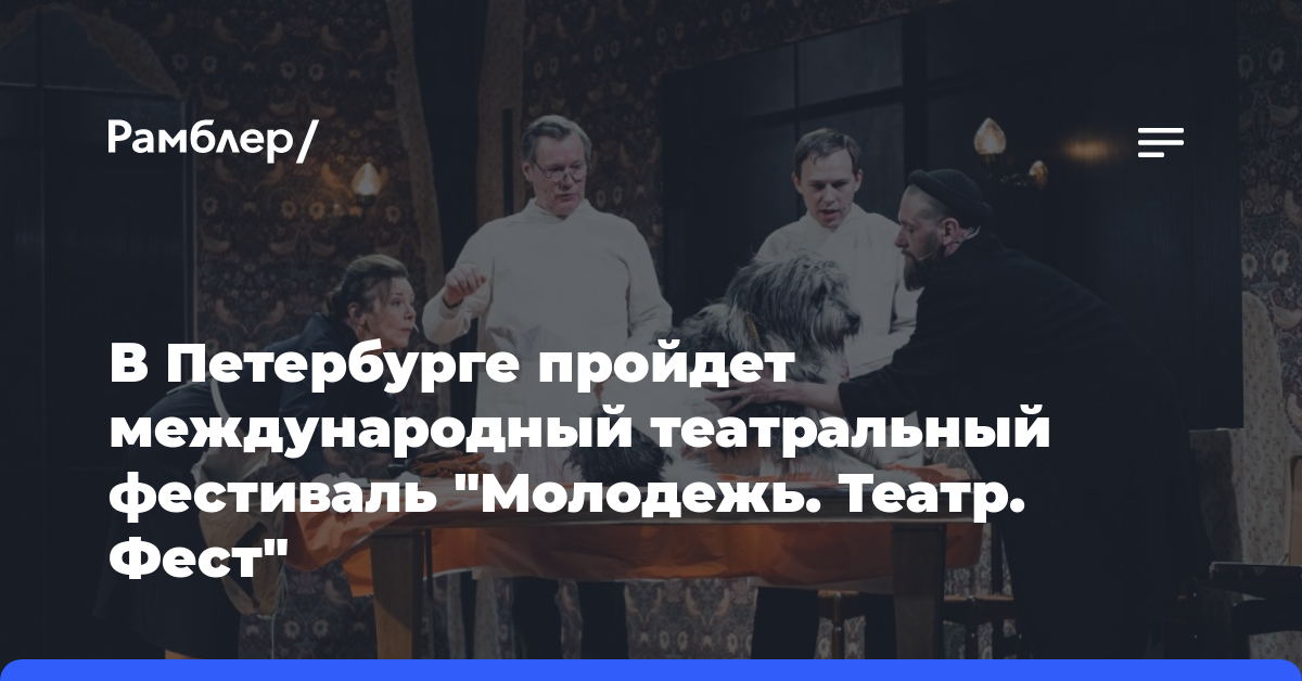 В Петербурге пройдет международный театральный фестиваль «Молодежь. Театр. Фест»