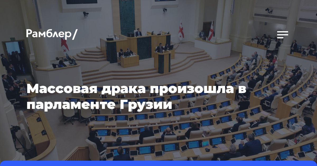 Массовая драка произошла в парламенте Грузии