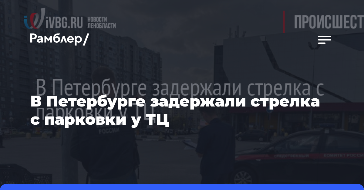 В Петербурге задержали стрелка с парковки у ТЦ