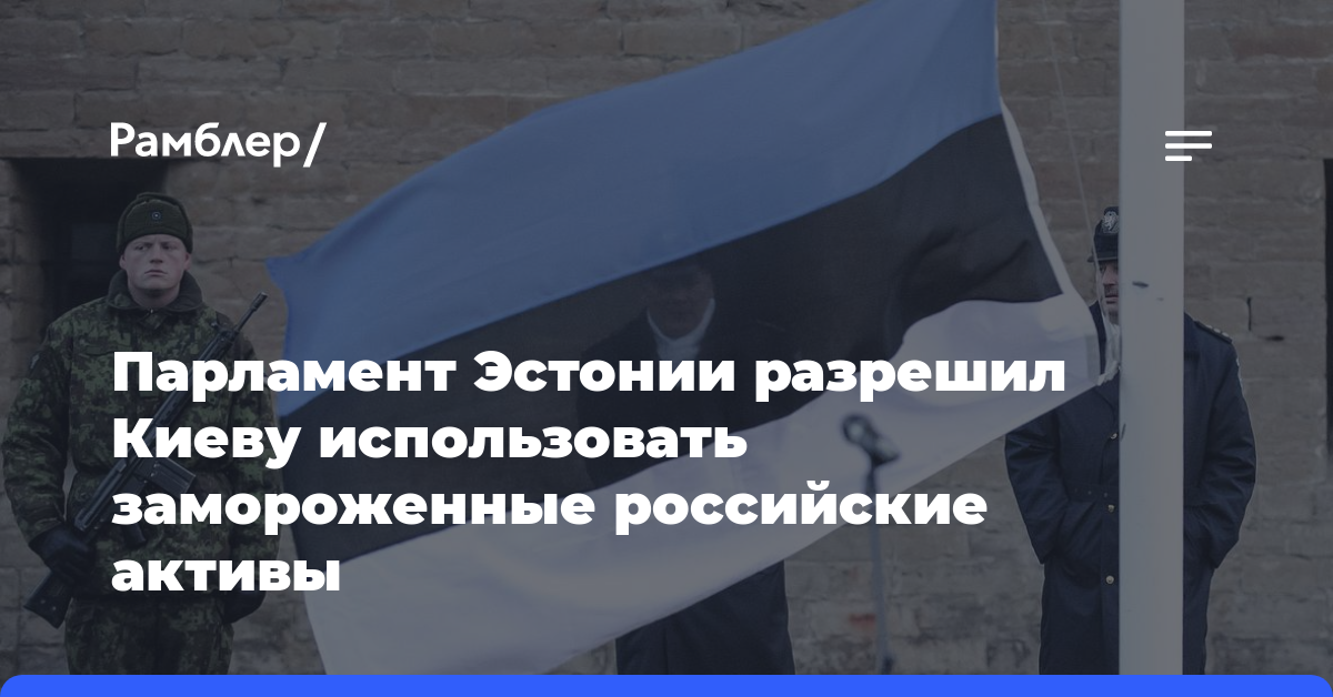 Парламент Эстонии разрешил Киеву использовать замороженные российские активы