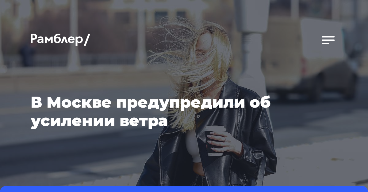 В Москве предупредили об усилении ветра