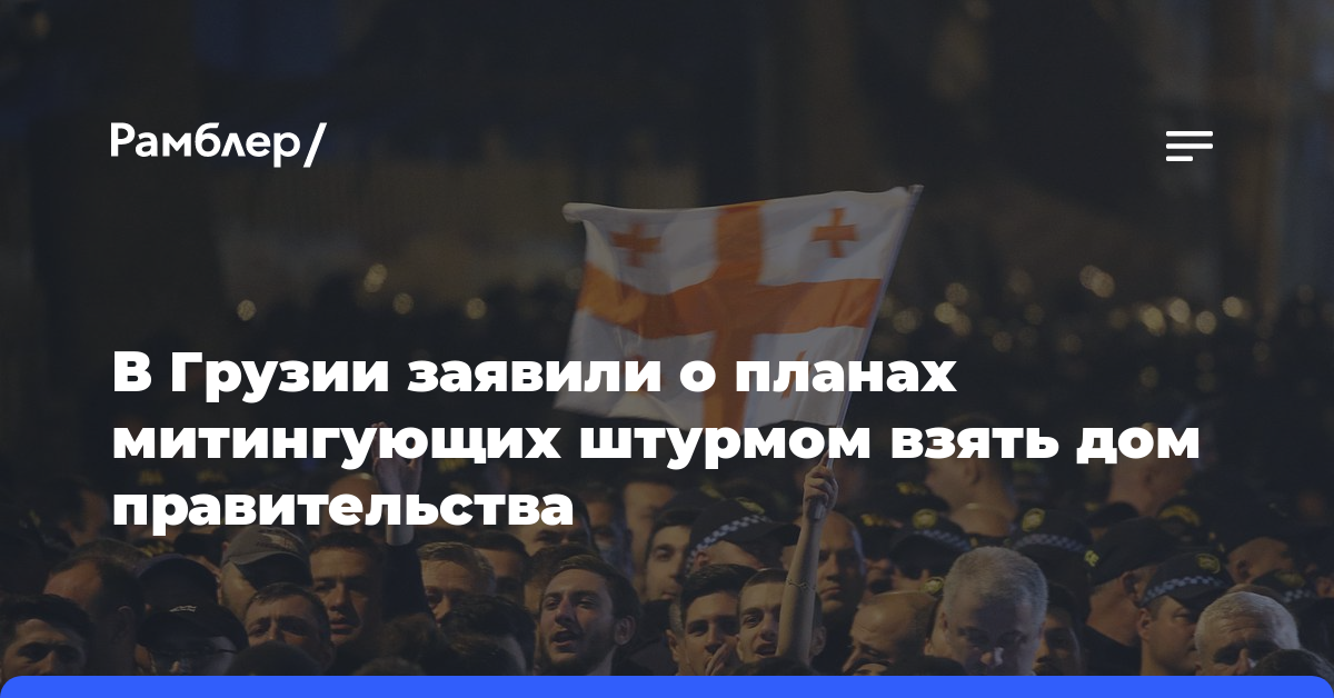 В Грузии заявили о планах митингующих штурмом взять дом правительства
