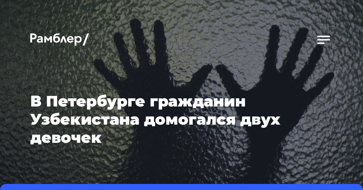 В Петербурге иностранца задержали за домогательства в отношении двух девочек