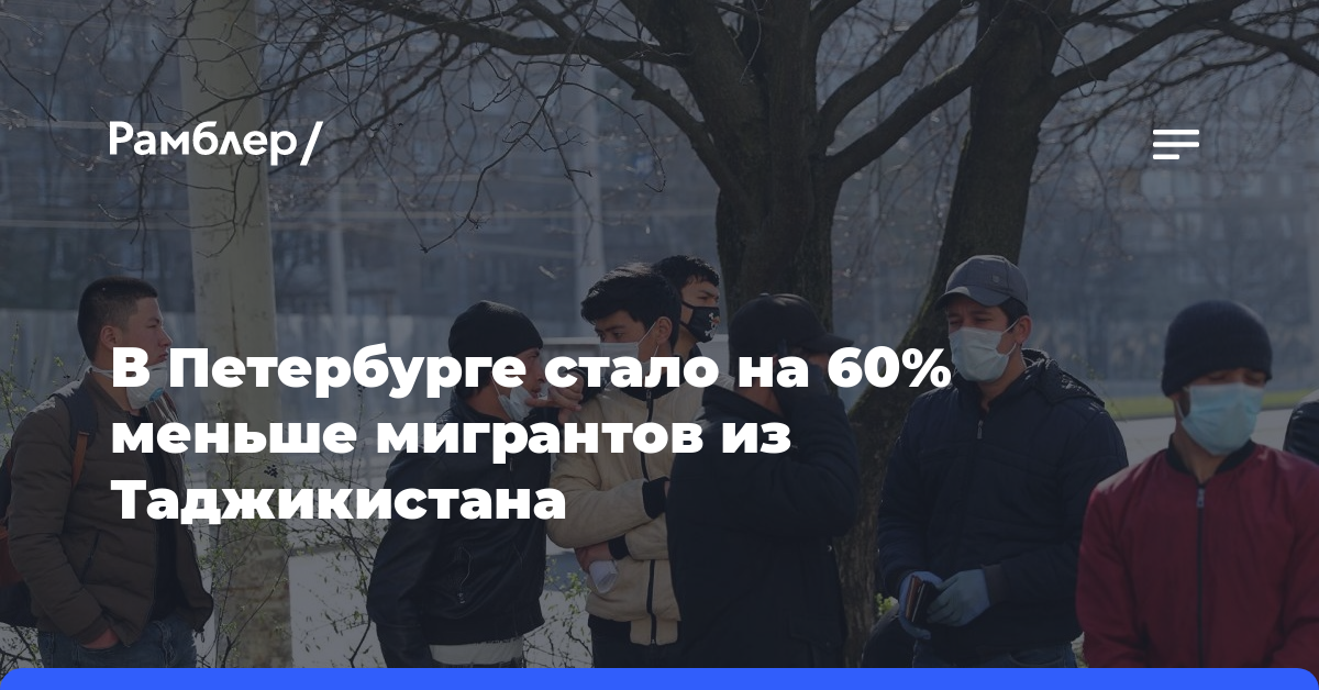 В Петербурге стало на 60% меньше мигрантов из Таджикистана
