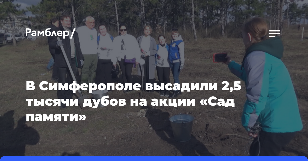 В Симферополе высадили 2,5 тысячи дубов на акции «Сад памяти»