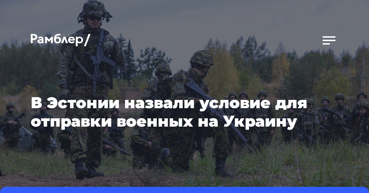 В Эстонии назвали условие для отправки военных на Украину