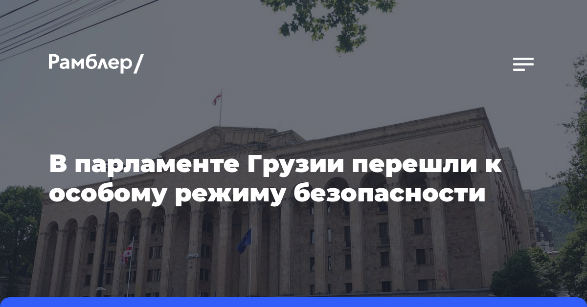 В парламенте Грузии перешли к особому режиму безопасности
