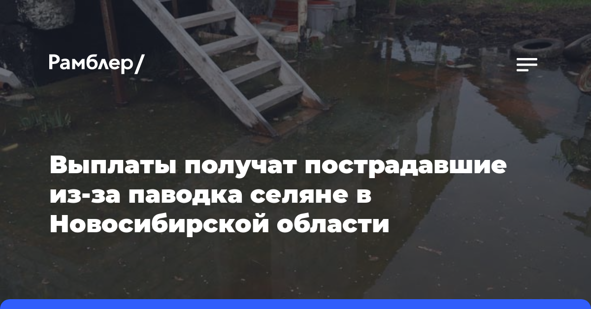 Выплаты получат пострадавшие из-за паводка селяне в Новосибирской области