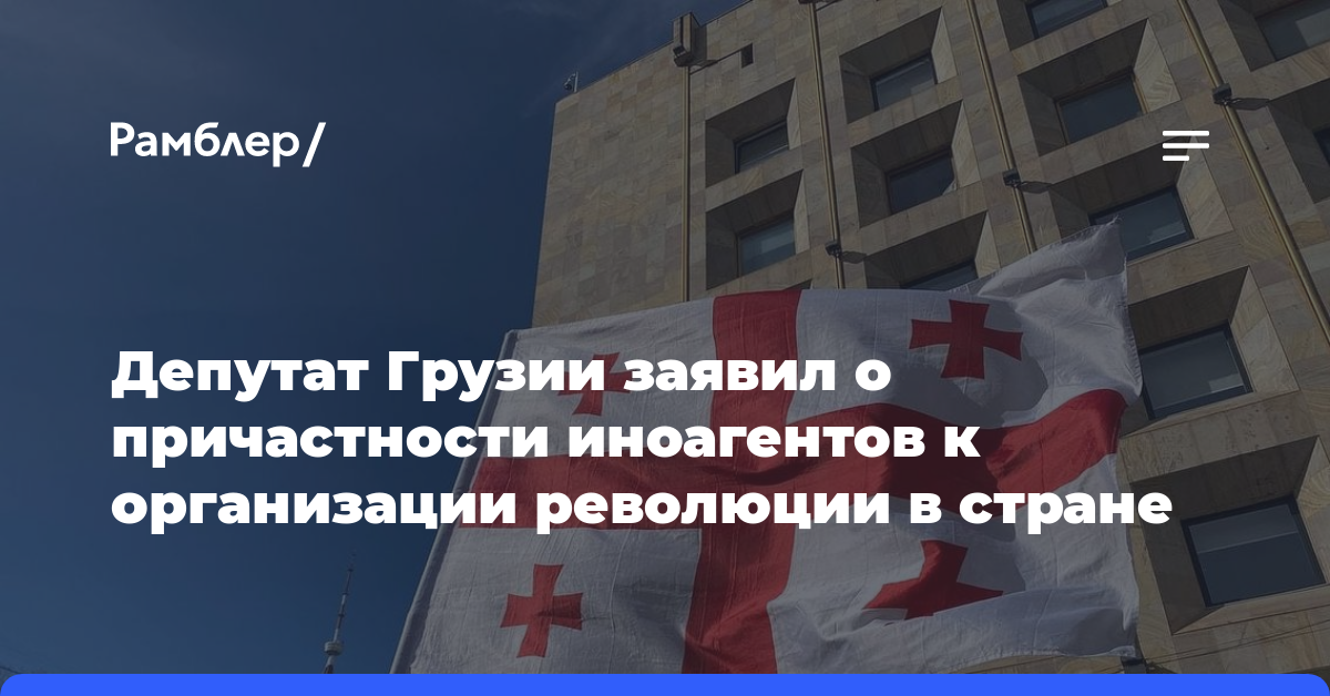 Депутат Грузии заявил о причастности иноагентов к организации революции в стране