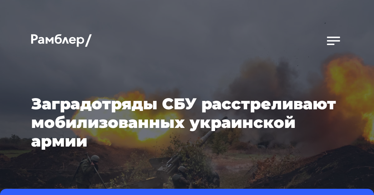Заградотряды СБУ расстреливают мобилизованных украинской армии