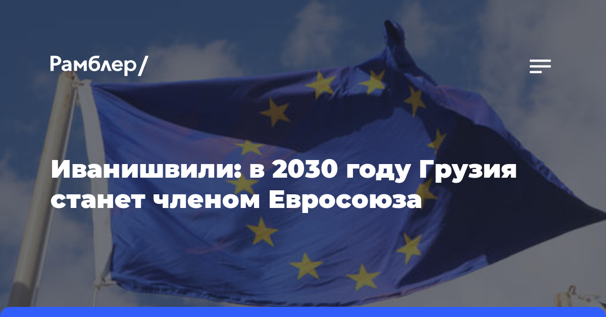 Иванишвили: в 2030 году Грузия станет членом Евросоюза