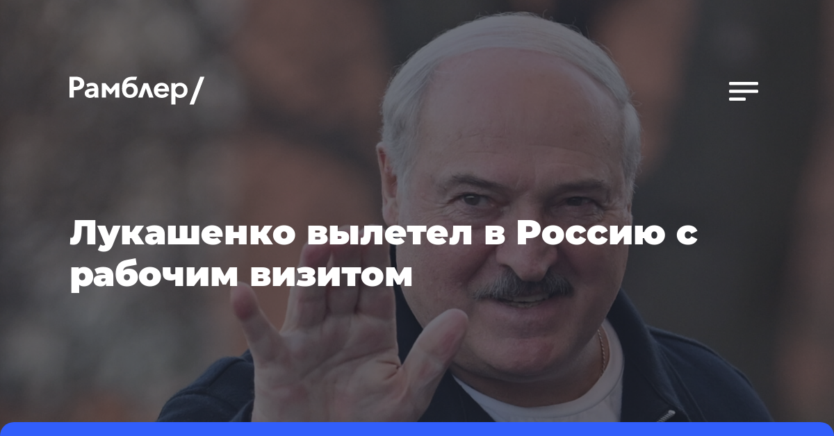 Президент Белоруссии Лукашенко вылетел в РФ с рабочим визитом
