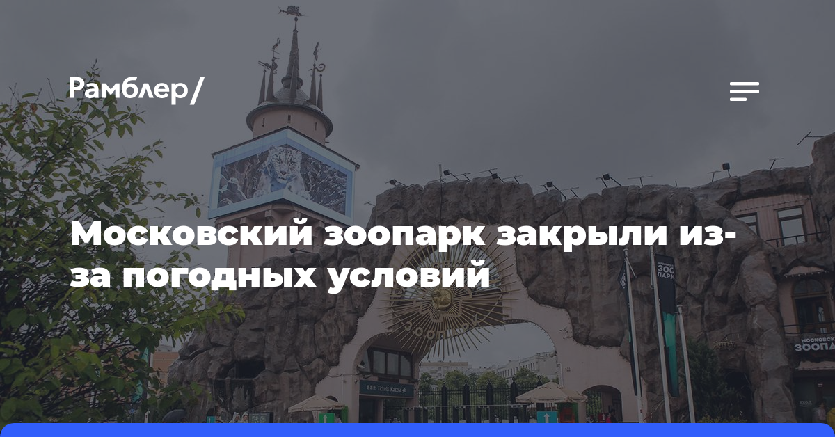 Московский зоопарк закрыли из-за погодных условий