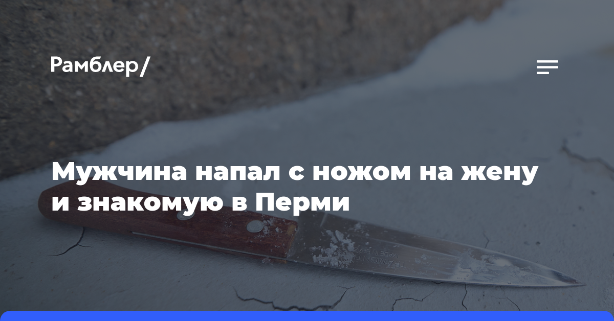 Мужчина напал с ножом на жену и знакомую в Перми
