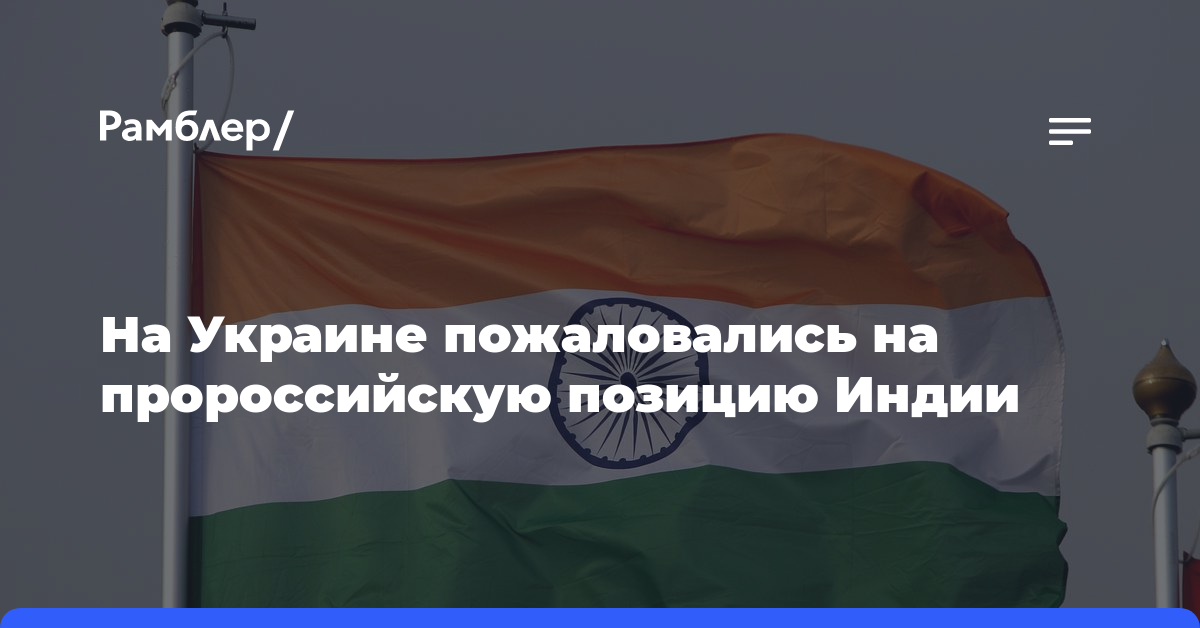 На Украине пожаловались на пророссийскую позицию Индии