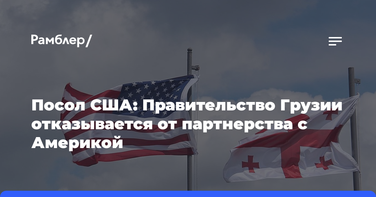 Посол США: Правительство Грузии отказывается от партнерства с Америкой