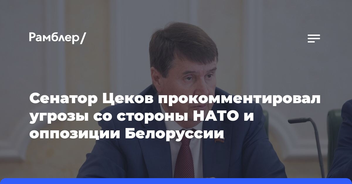 Сенатор Цеков прокомментировал угрозы со стороны НАТО и оппозиции Белоруссии
