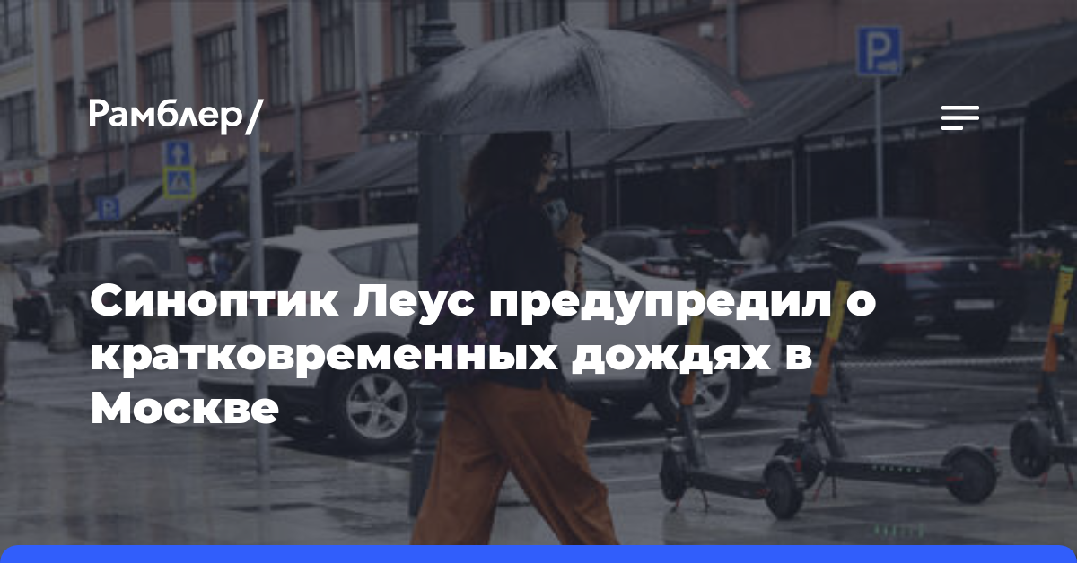 Синоптик Леус предупредил о кратковременных дождях в Москве
