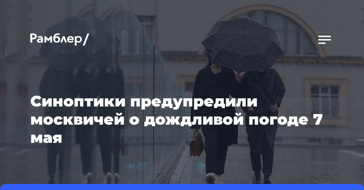 Синоптики предупредили москвичей о дождливой погоде 7 мая