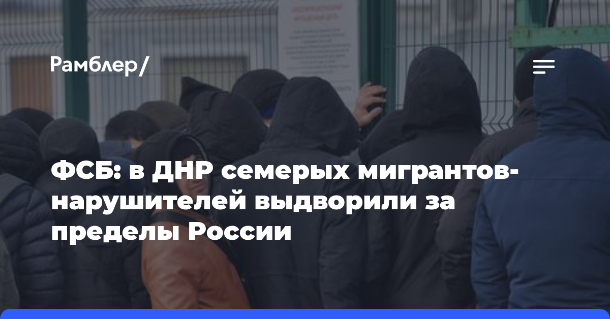 ФСБ: в ДНР семерых мигрантов-нарушителей выдворили за пределы России