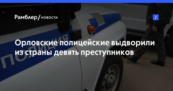 Орловские полицейские выдворили из страны девять преступников
