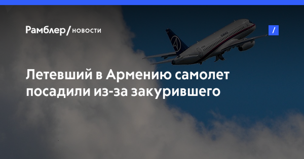 Летевший в Армению самолет посадили из-за закурившего пассажира